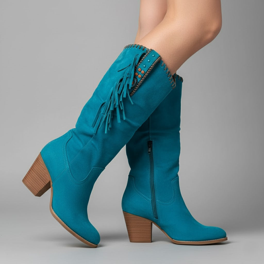 Evelyn | Trendy Fringe Cowboy Boots for Women