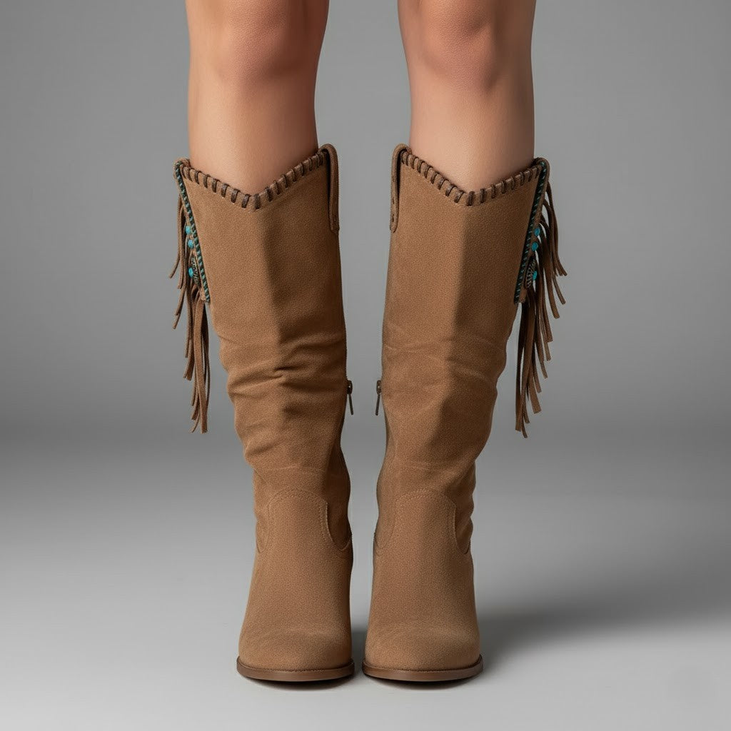 Evelyn | Trendy Fringe Cowboy Boots for Women