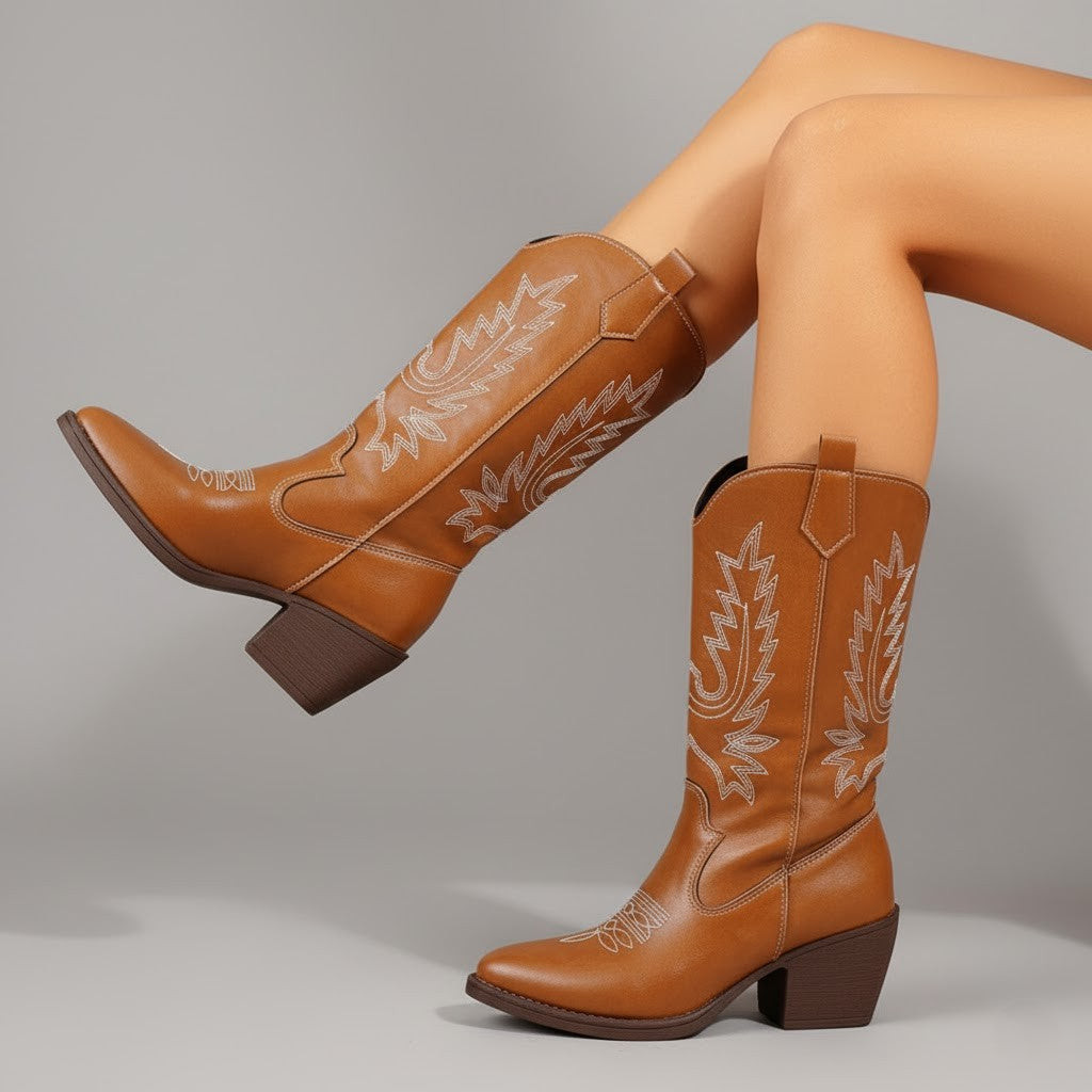 Daisy | Elegant Embroidered Women’s Cowboy Boots