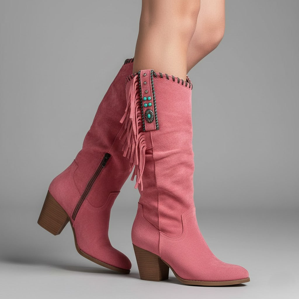 Evelyn | Trendy Fringe Cowboy Boots for Women