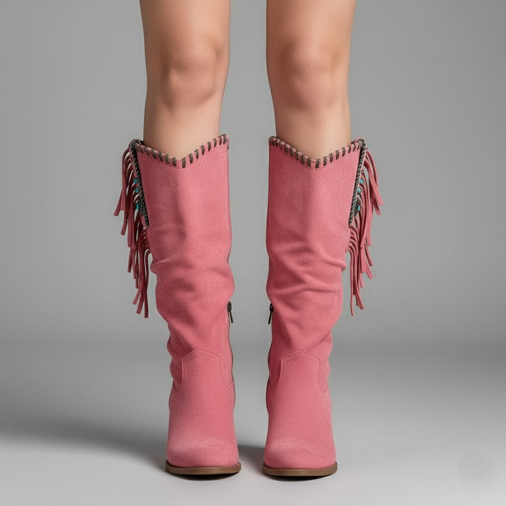 Evelyn | Trendy Fringe Cowboy Boots for Women