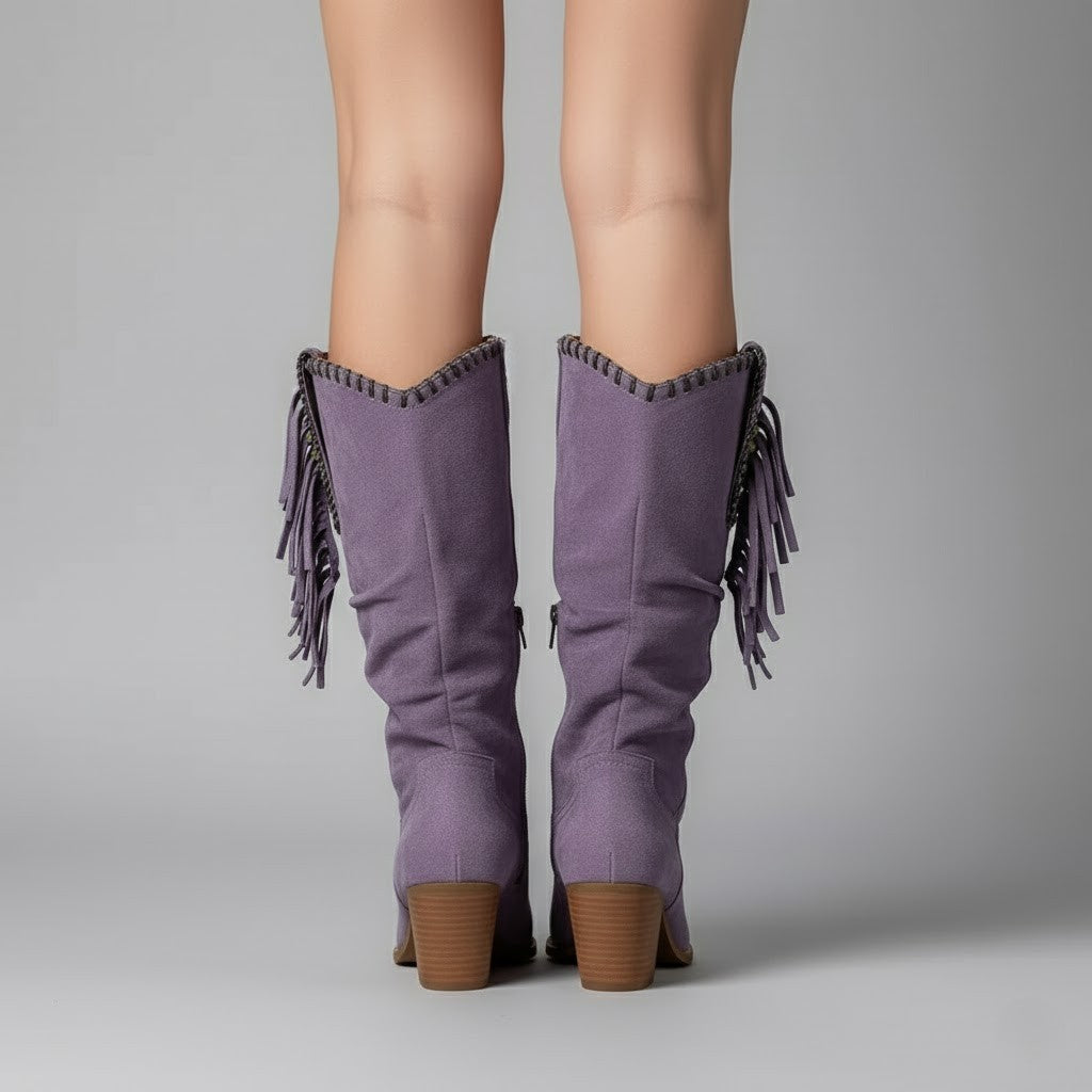 Evelyn | Trendy Fringe Cowboy Boots for Women